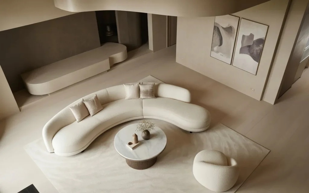 Curved Sofa Statement