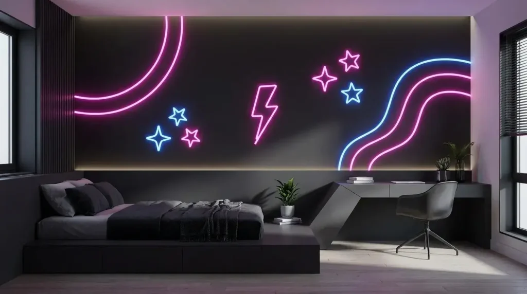 neon-accent-wall