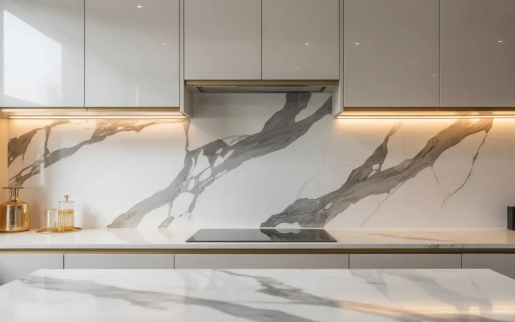 Statement Marble Backsplash