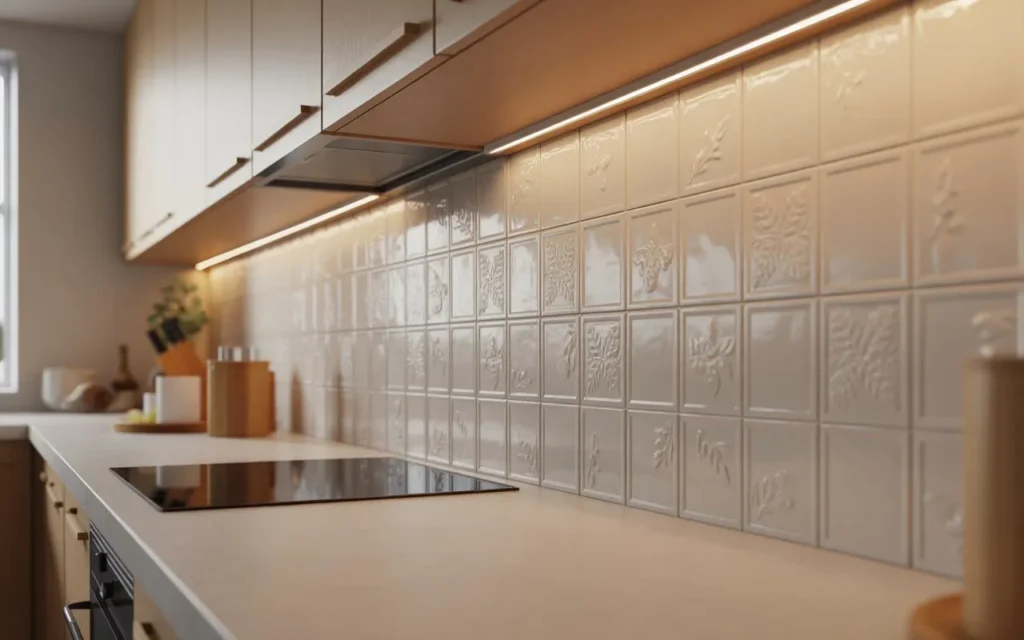 Textured Backsplash Tiles