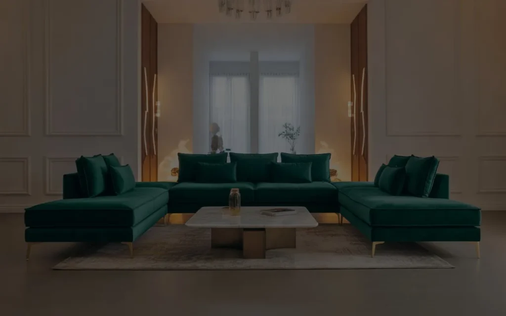 Velvet Sectional Elegance