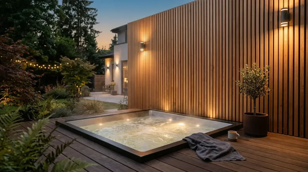 Wood Slat Privacy Wall