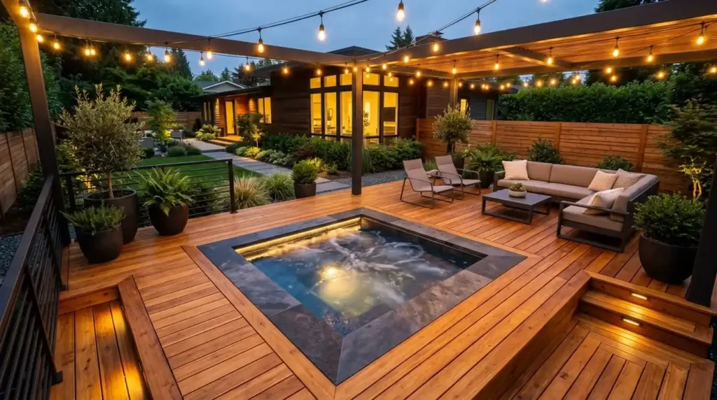 Wooden Deck Soak Zone