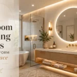 Stylish modern bathroom lighting ideas with glowing vanity lights, warm accents, and elegant 2026 design inspiration.