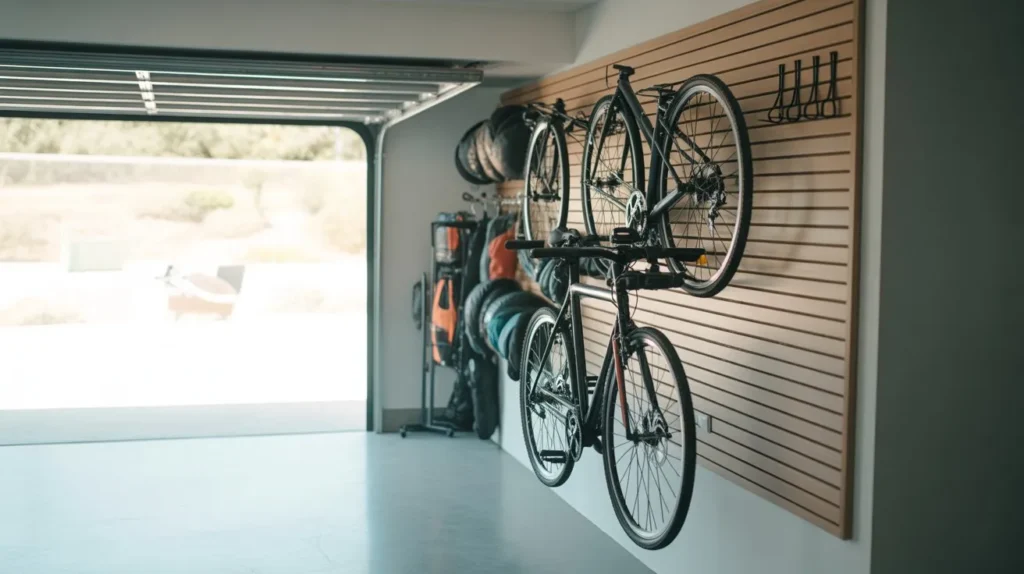 bike display wall garage interior idea storage