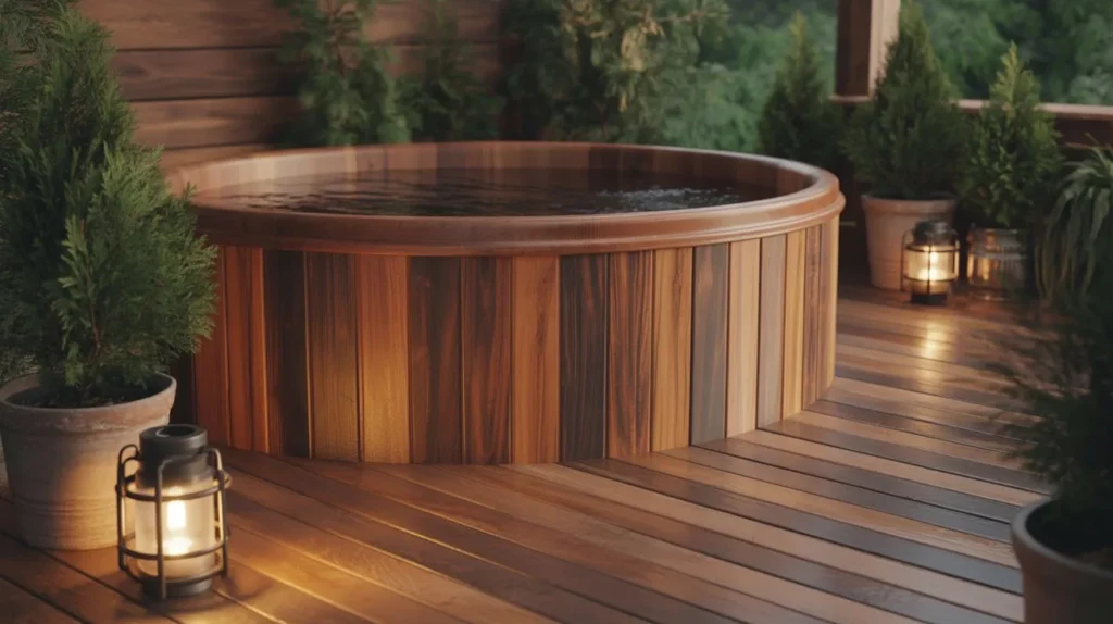 rustic hot tub ideas