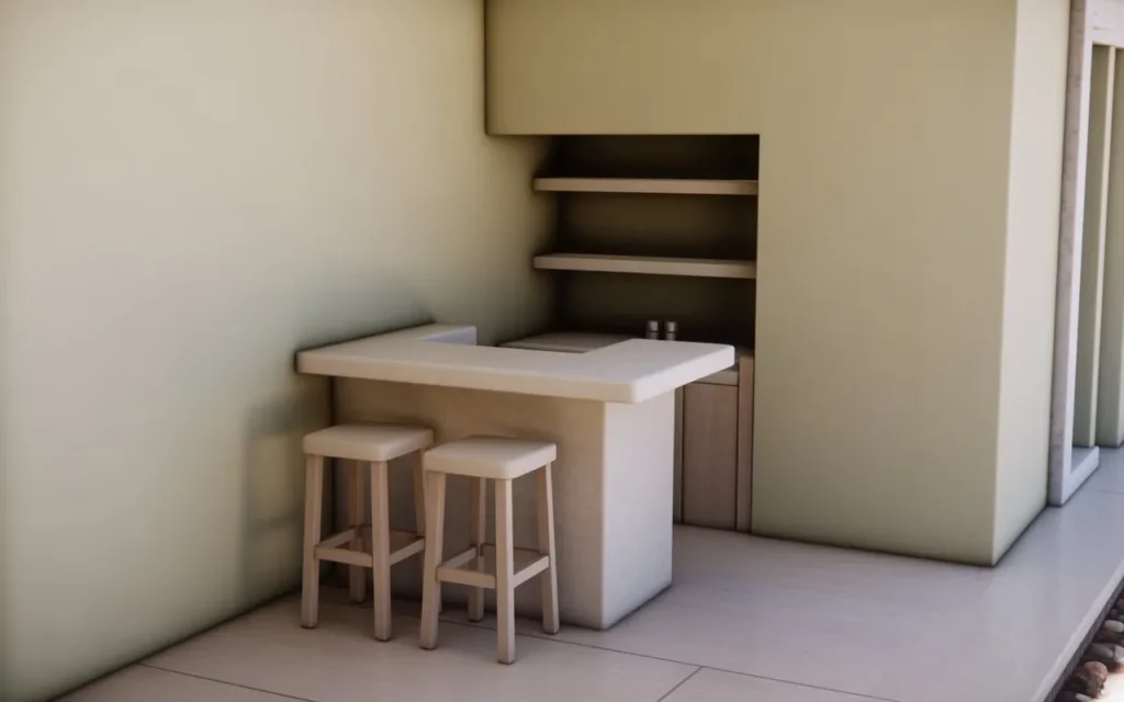 compact corner bar pool bar design idea small backyard