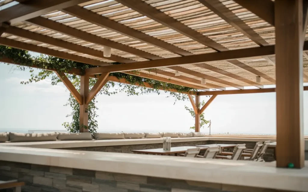 covered pergola bar pool bar design idea outdoor