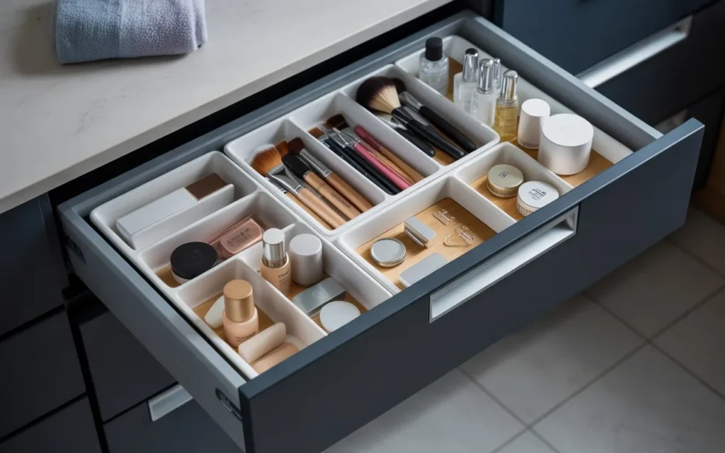 drawer dividers setup bathroom storage idea organized