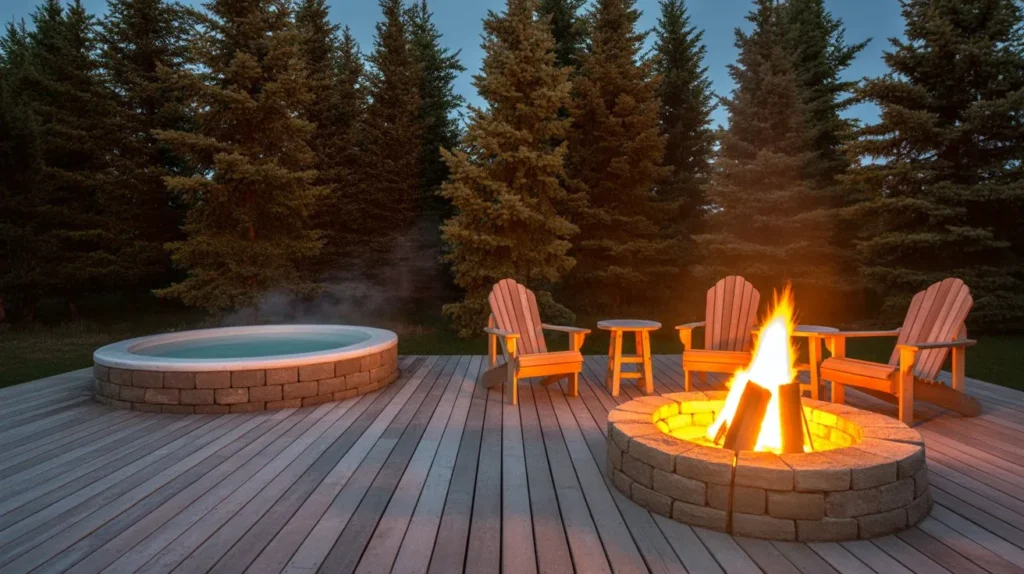 Firepit Hot Tub Combo