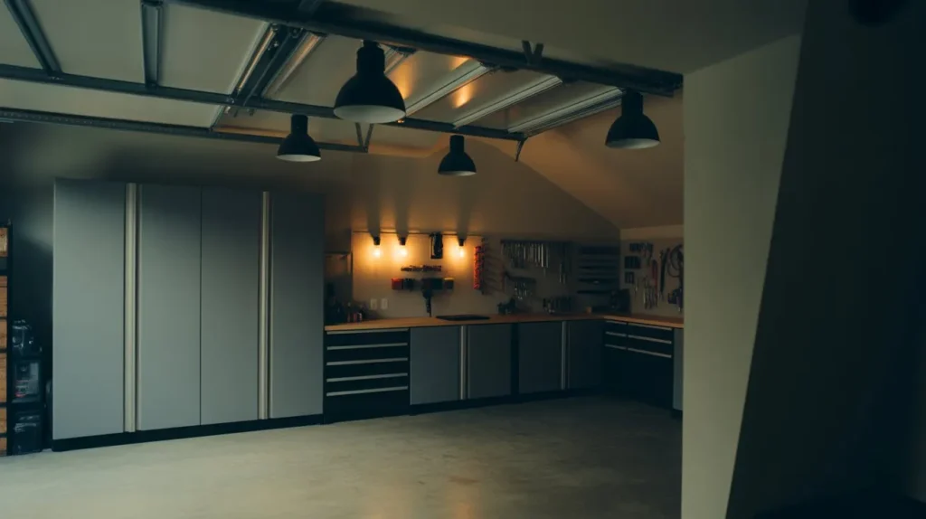 industrial lighting garage interior idea modern