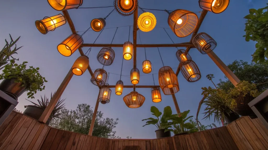 Lantern Canopy Tub Area