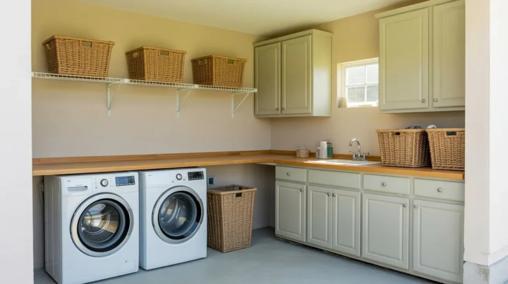 laundry zone garage interior idea smart space