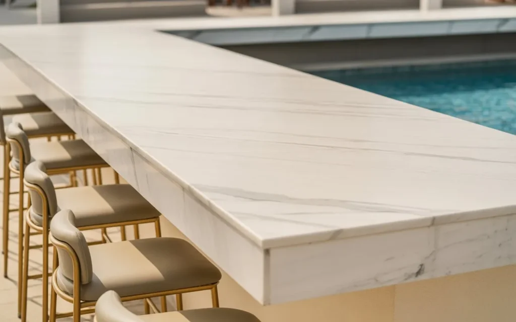 marble finish bar pool bar design idea luxury outdoor