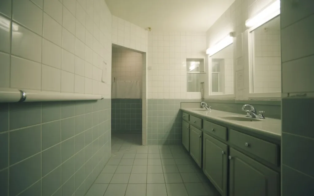 monochrome styling small bathroom idea modern