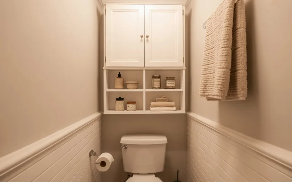 over the toilet cabinet bathroom storage idea