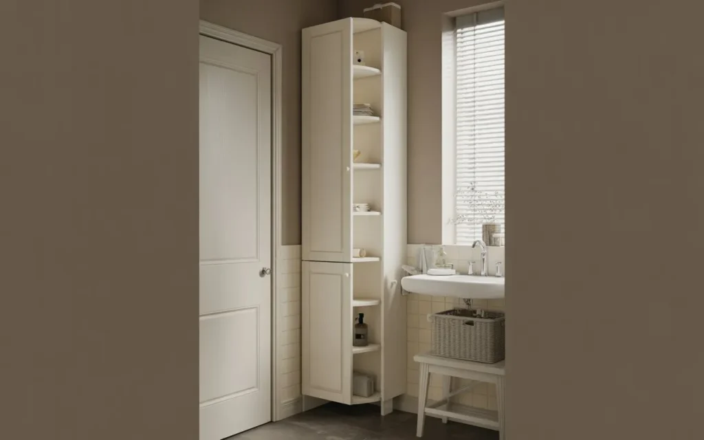 slim storage cabinet bathroom storage idea small space