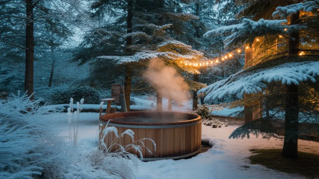 Snowy Evergreen Setting