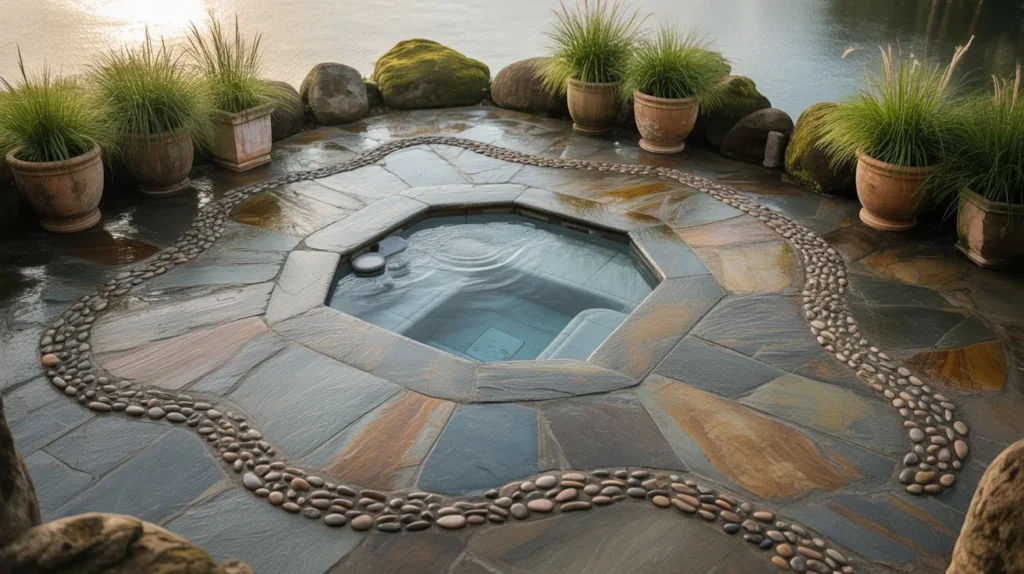 Stone and Pebble Deck