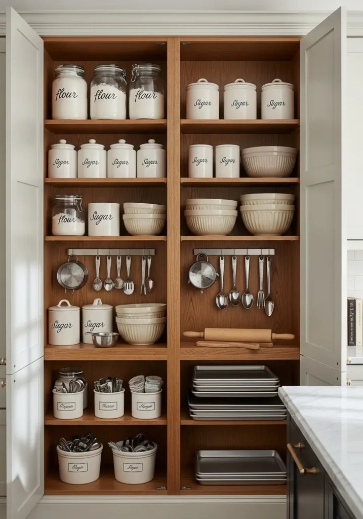 baking zone cabinet kitchen storage idea 2026