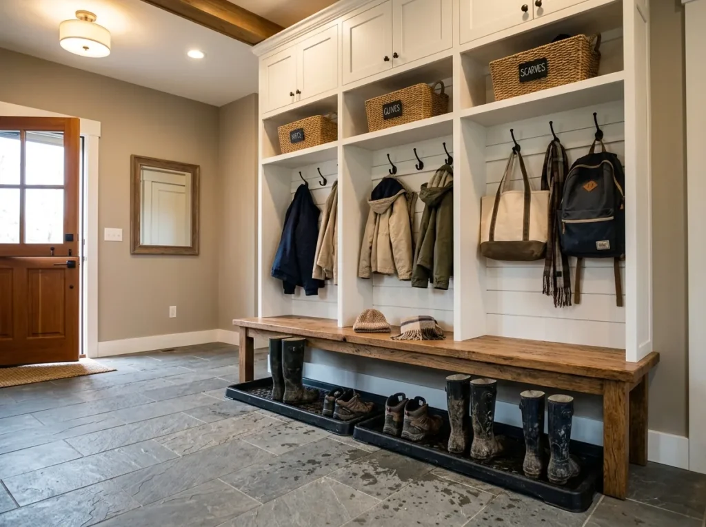 boot tray base mudroom locker idea 2026
