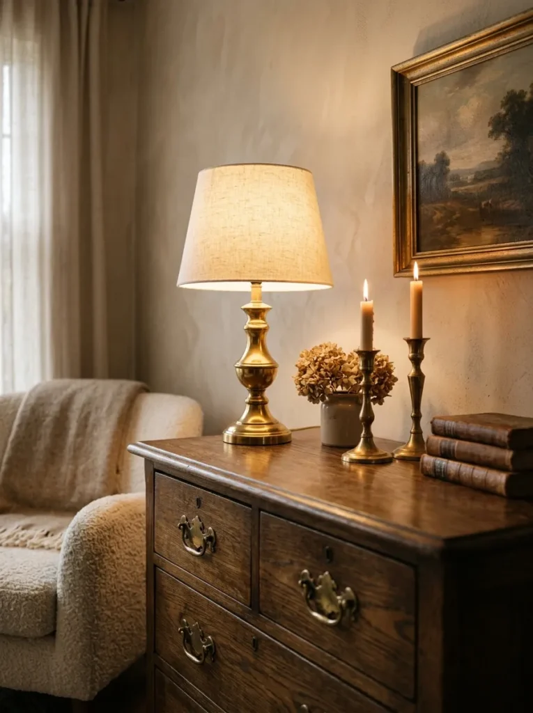 brass accent details vintage home style idea modern