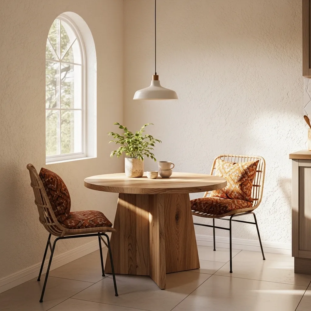 breakfast nook boho kitchen decor idea rustic 2026