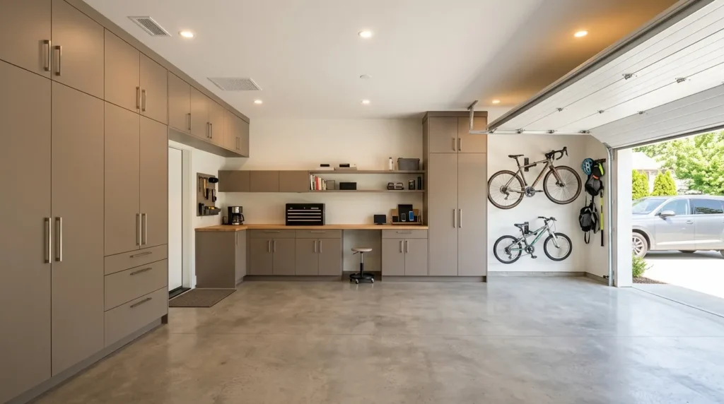 built in cabinets garage interior design idea 2026