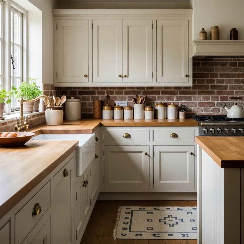  cream painted cabinets old farmhouse kitchen idea 2026