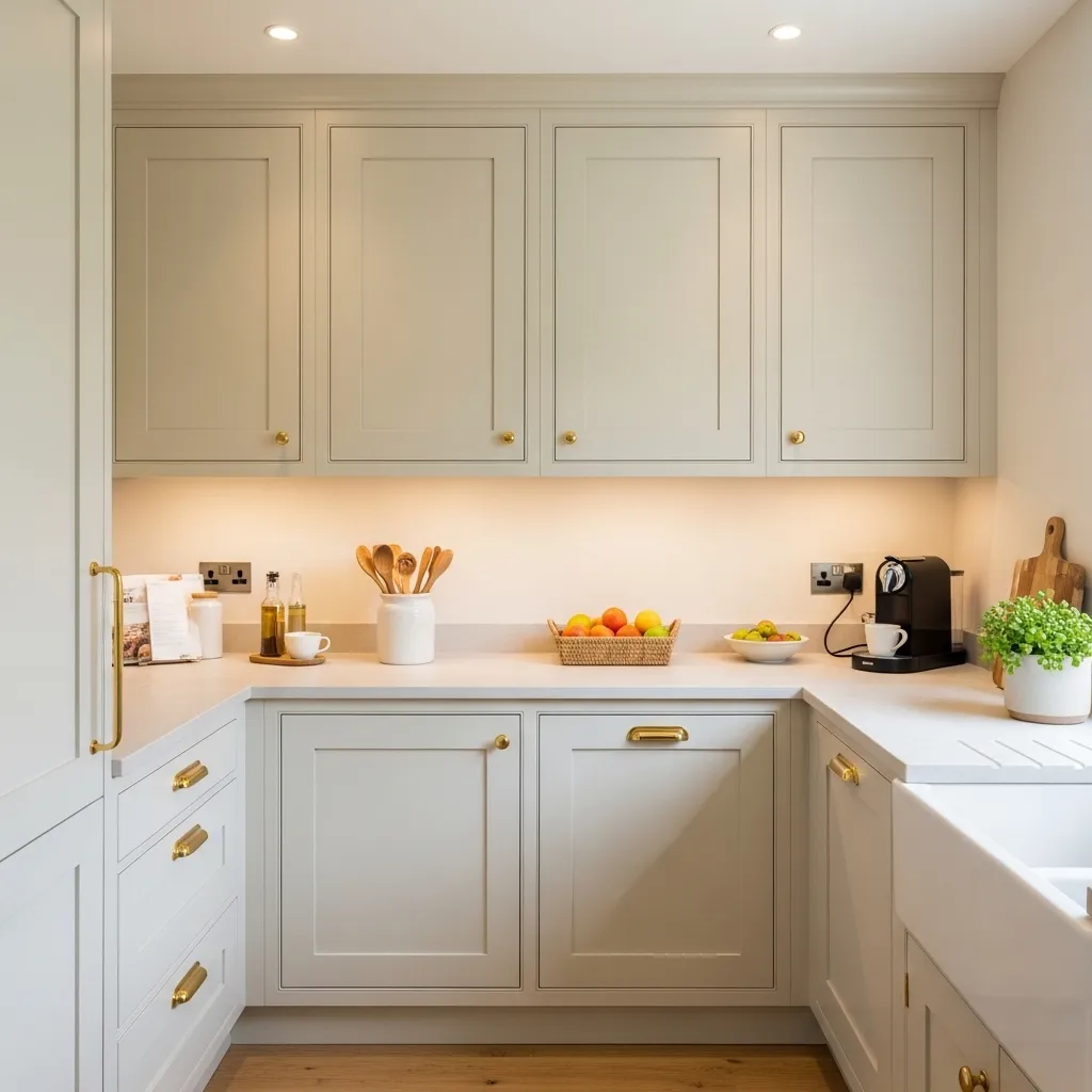 creamy pantry wall warm white kitchen idea 2026