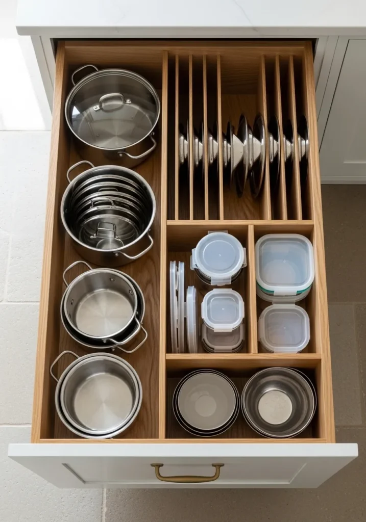 deep drawer inserts kitchen storage idea organized
