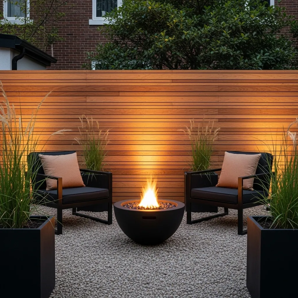 fence wash lights fire pit lighting idea 2026