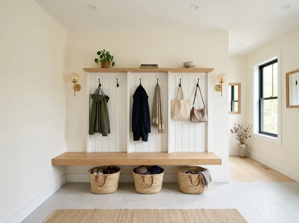 floating bench lockers mudroom locker idea 2026