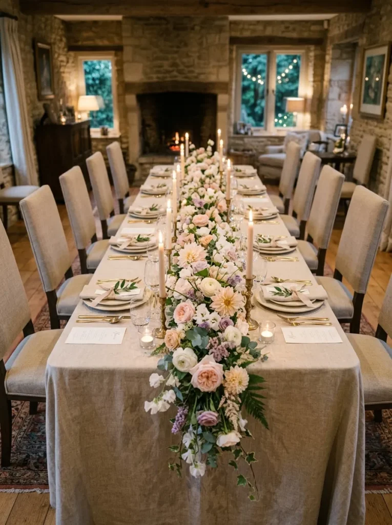 floral table runner flower home decor idea 2026