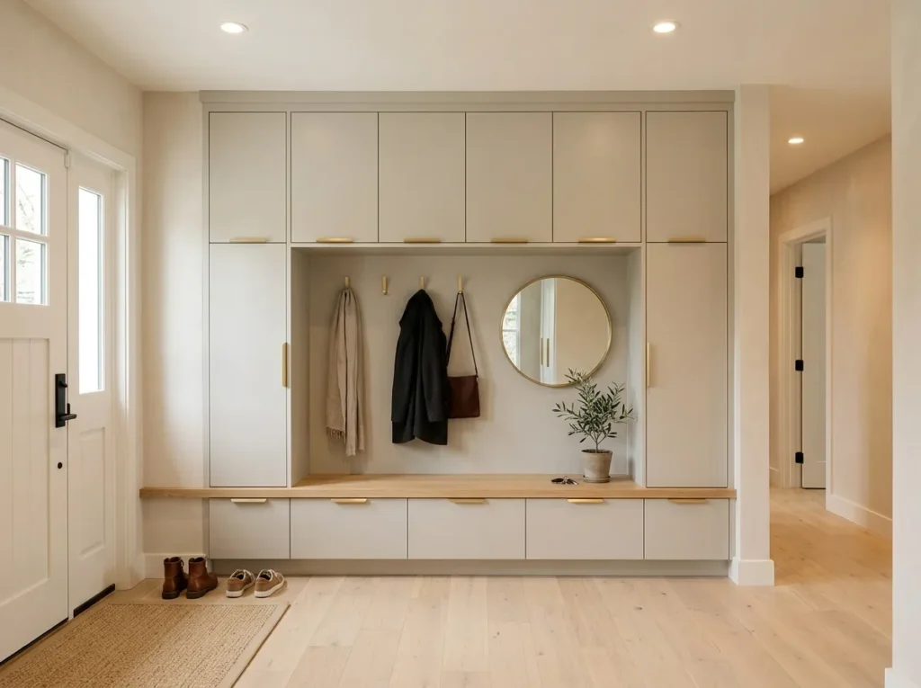 hidden door lockers mudroom locker idea modern