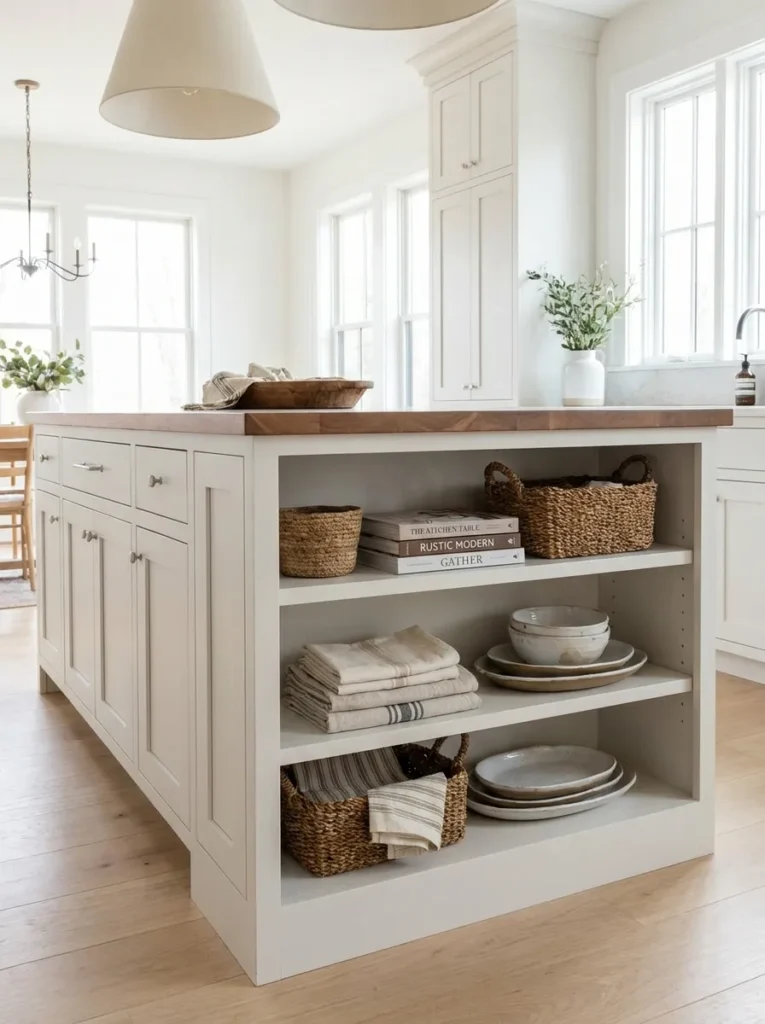island shelf base kitchen storage idea modern 2026