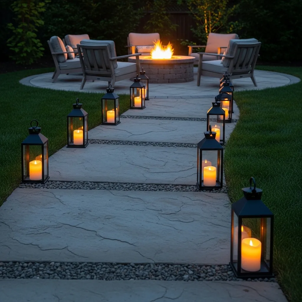 lantern path glow fire pit lighting idea outdoor 2026