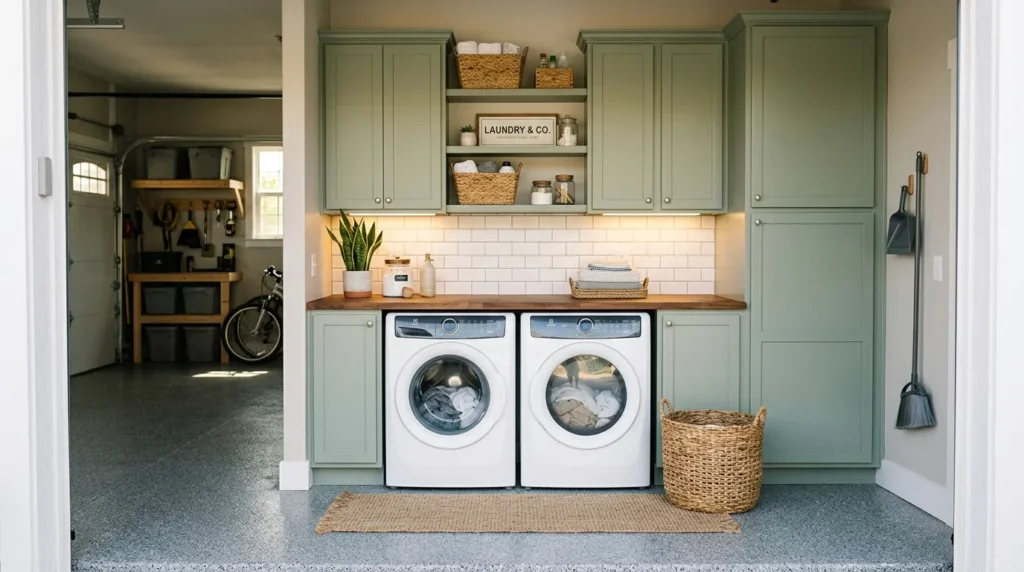 laundry garage nook garage interior design idea 2026