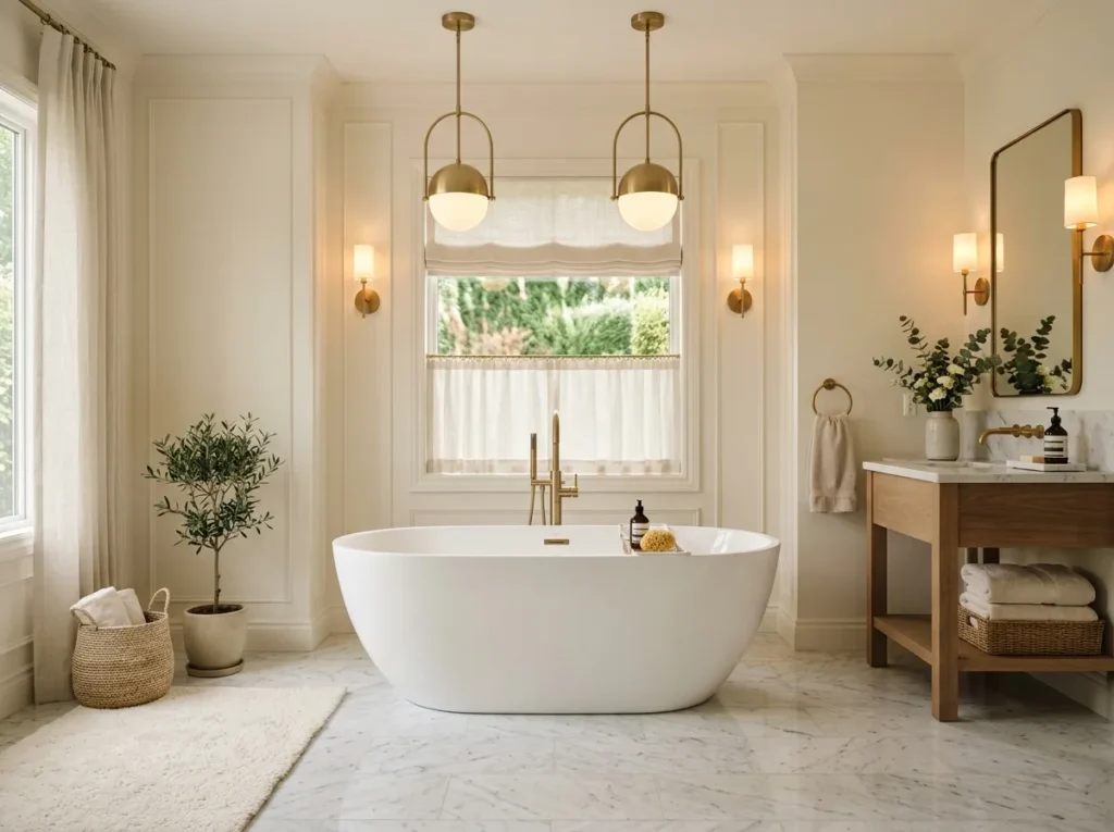 pendant lighting bath tub decor idea luxury bathroom 2026