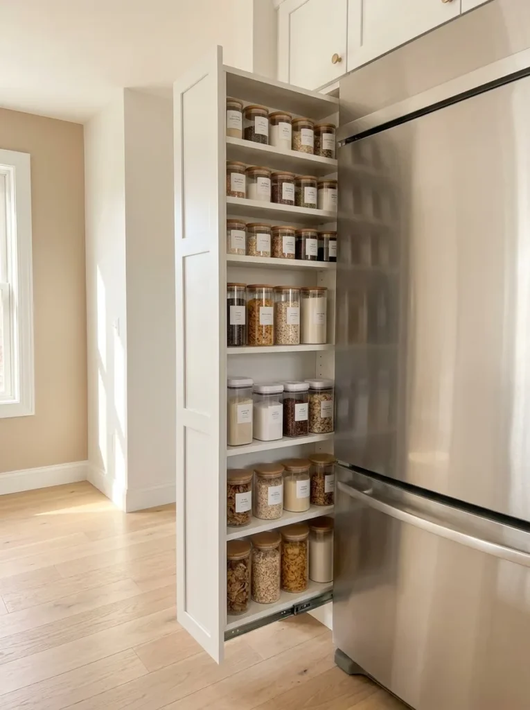 pull out pantry kitchen storage idea maximize space
