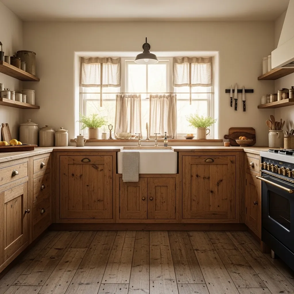 reclaimed wood cabinets old farmhouse kitchen idea rustic