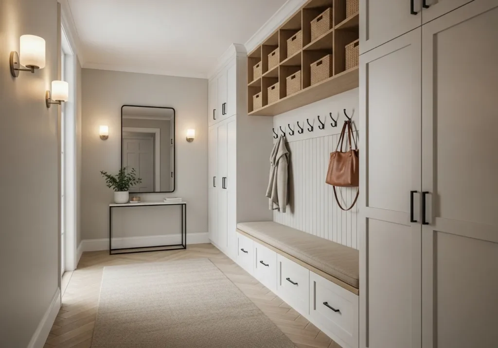 slim hallway lockers mudroom locker idea 2026