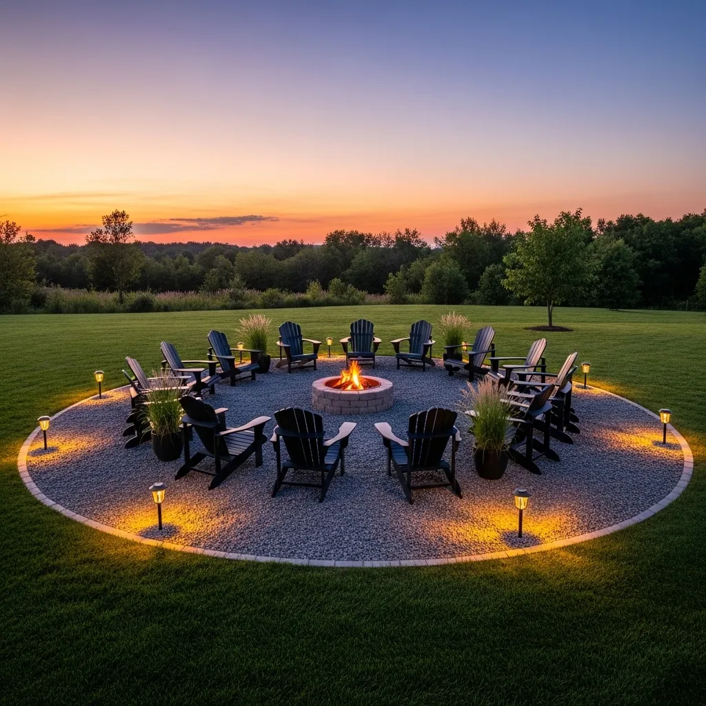 solar stake lights fire pit lighting idea outdoor 2026