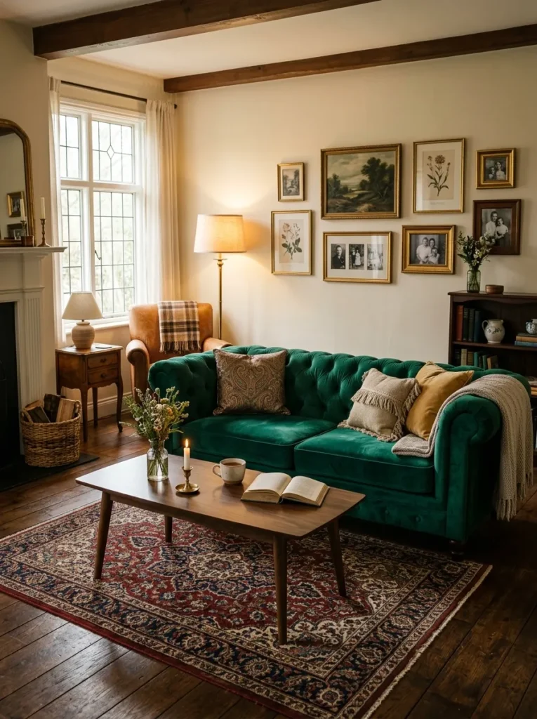 velvet upholstery charm vintage home style idea 2026