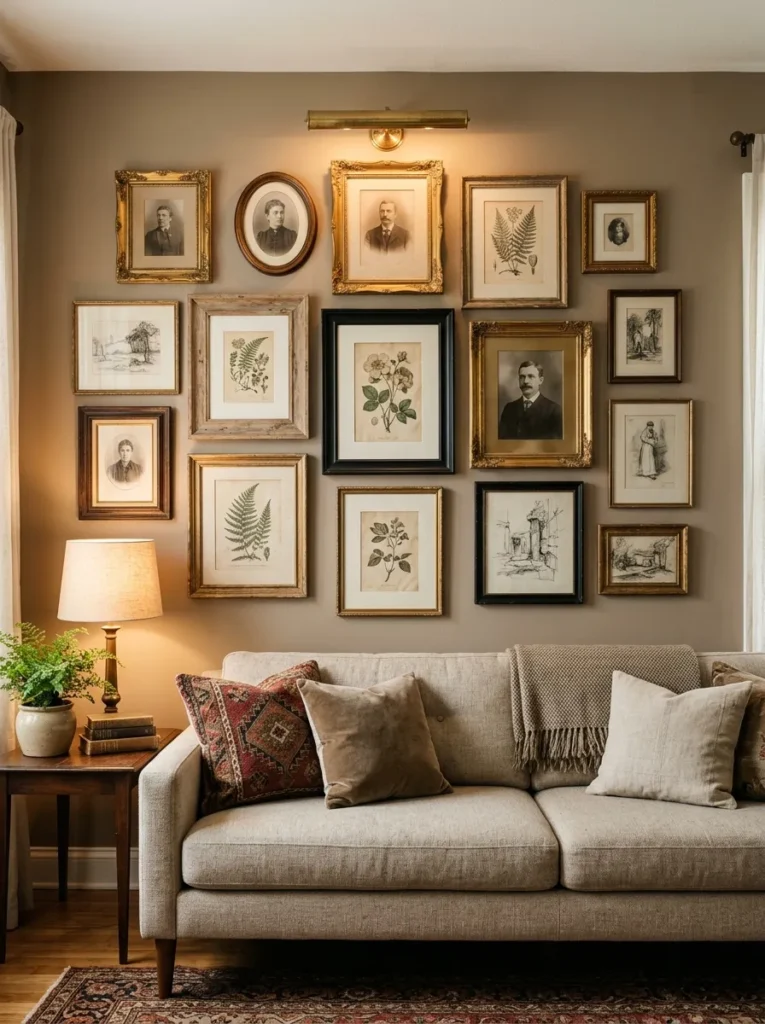 vintage gallery walls vintage home style idea 2026