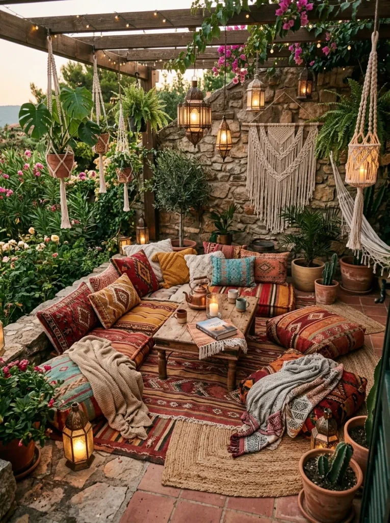 boho floor seating outdoor furniture idea 2026