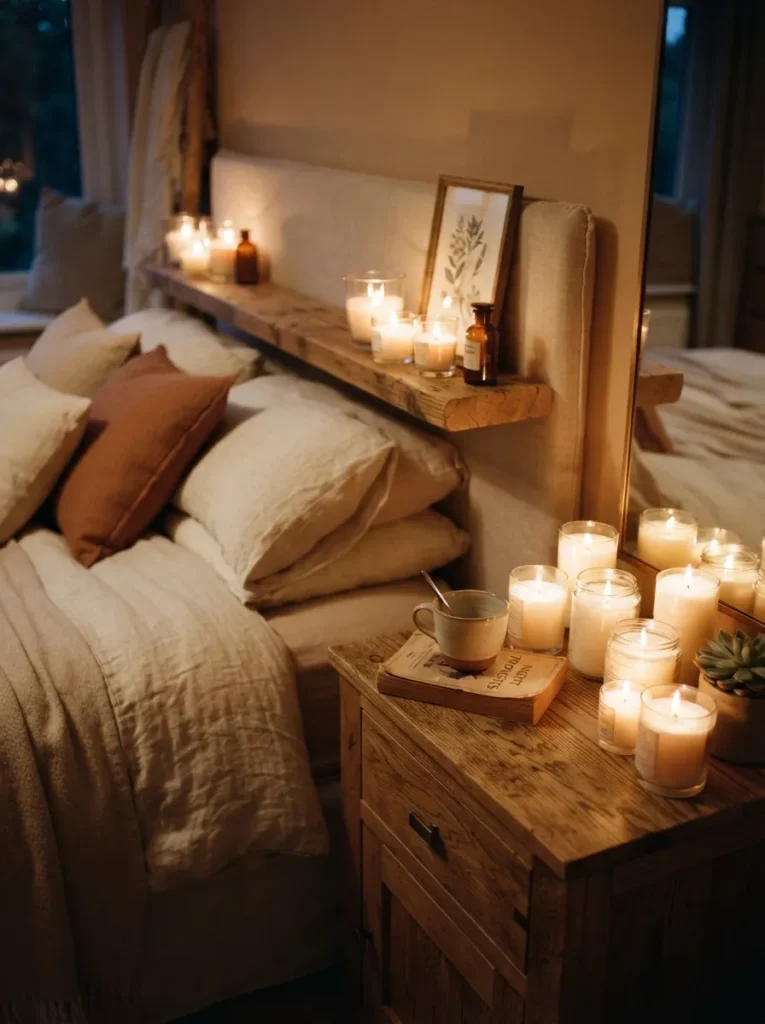 candlelight ambiance forest bedroom idea magical modern