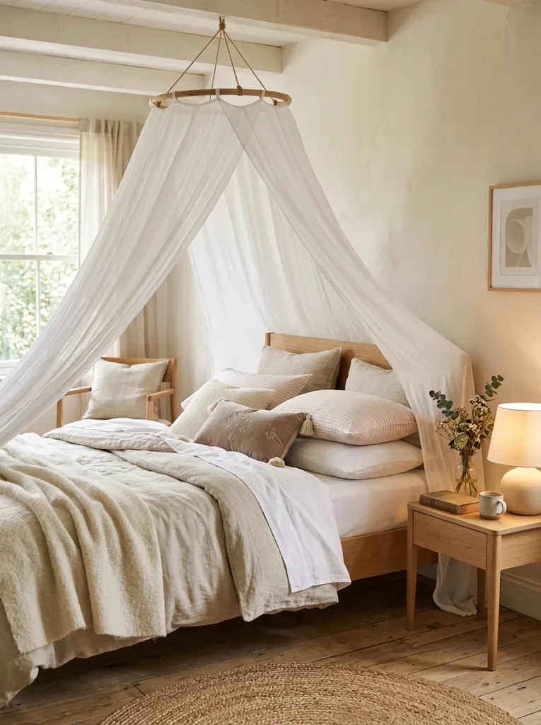 canopy bed setup teen girl bedroom idea 2026