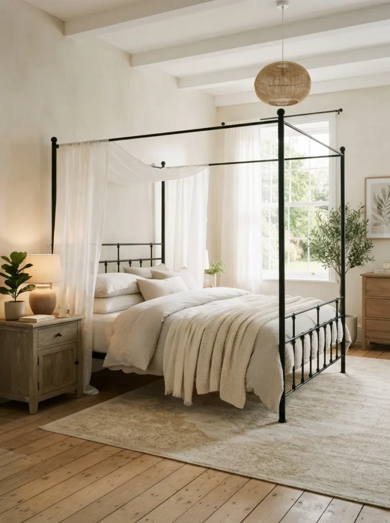 canopy frame bed unique bed idea stylish 2026