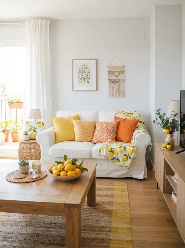 citrus color accents summer home decor idea modern